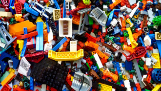 multicolored LEGOS in a large pile